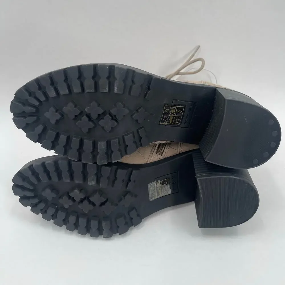 DOLCE VITA Nigel Boots Size 8 Lace Up Heels NEW Suede Leather Bootie Taupe NWOT - Picture 14 of 16